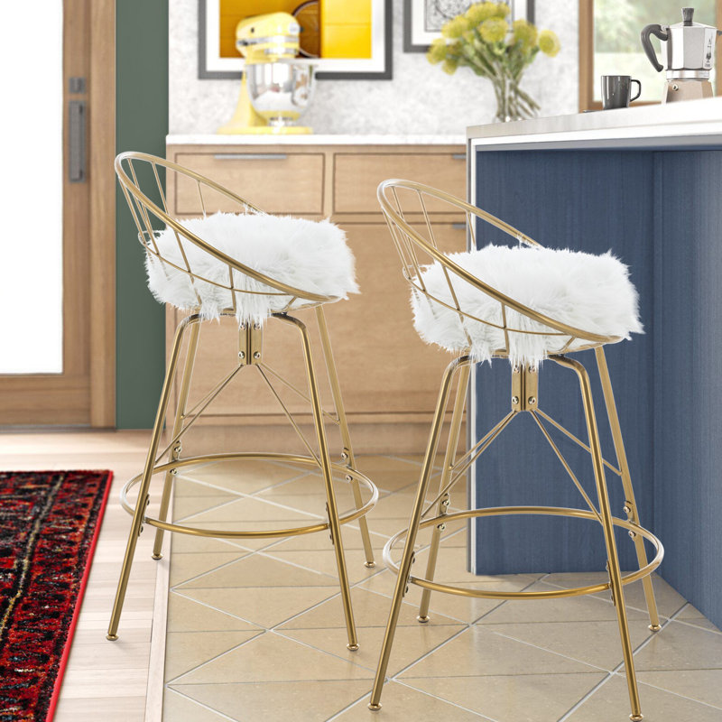 Everly Quinn Hudgens Swivel Stool & Reviews Wayfair